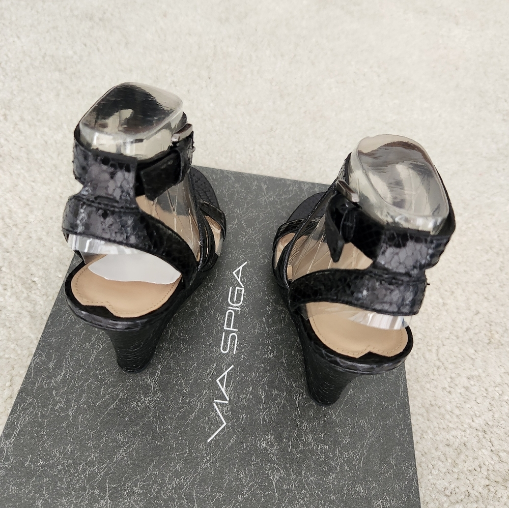 Via Spiga black python sandals - Picture 4 of 5
